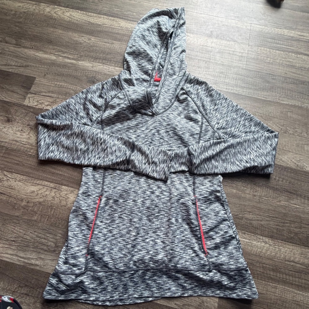 Tangerine Womens Space Dye Hoodie Pullover Black White Pink Activewear Small